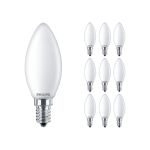 Multipack 10x Philips Corepro LED Candle E14 Frosted 2.2W 250lm 827 Extra Warm White - Replaces 25W