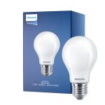Philips Master LED E27 Pear Filament Frosted 7.2W 1055lm - 922-927 Dim To Warm | Best Colour Rendering - Dimmable - Replaces 75W