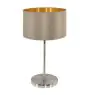 Eglo Table Lamp Maserlo Steel Satin Nickel | Suitable for 1x E27